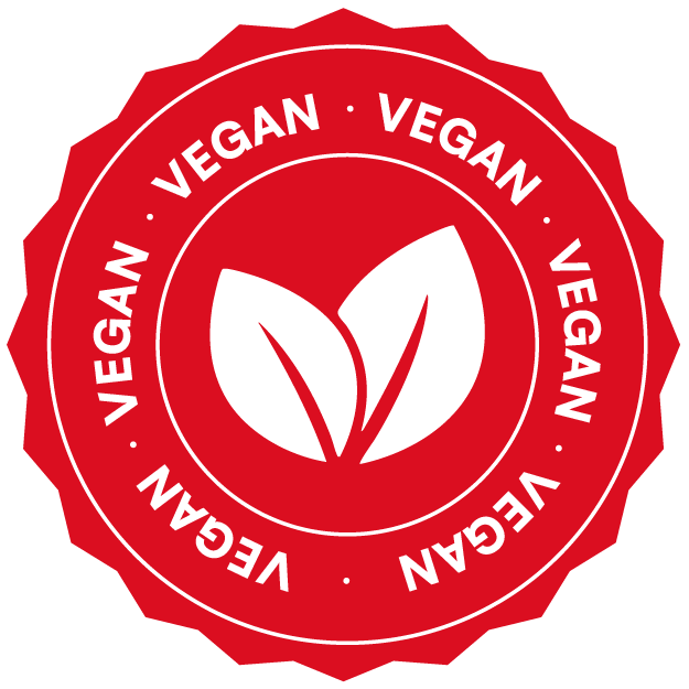 Red Vegan Product Stamp