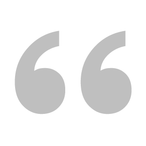 Quotation mark in light grey color